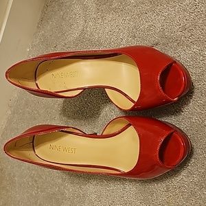 Red Nine West Heels